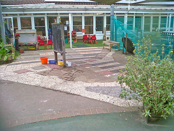 Playground before refurbishment - looking very neglected