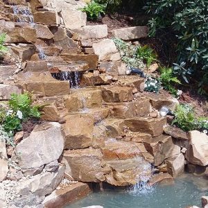 Water-feature-rock-water-fall